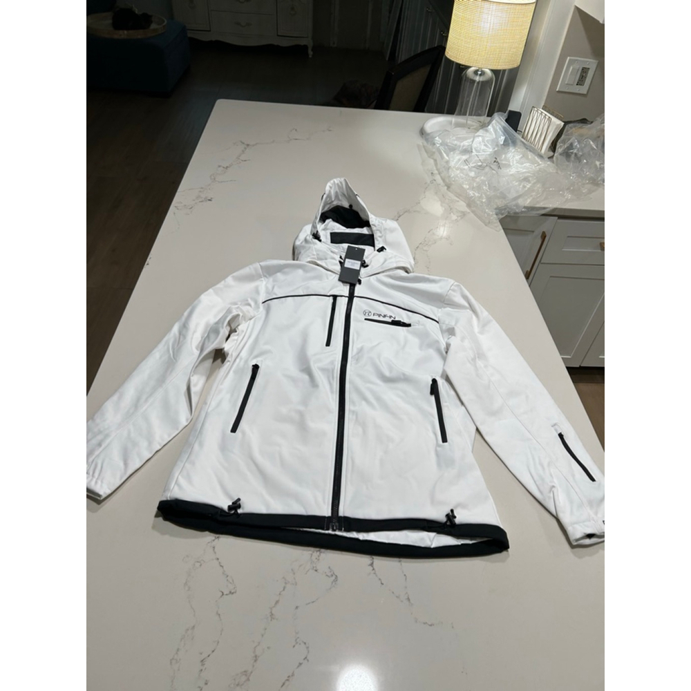 NEW White Men's Pin Fin Snow Windbreaker Jacket Alpha $200 3X